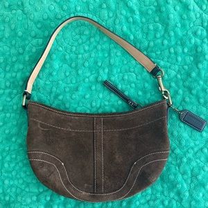 Vintage suede leather Coach purse